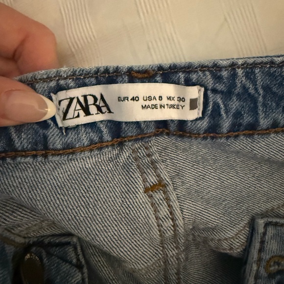 Zara Light Blue Denim Pants - Picture 4 of 5